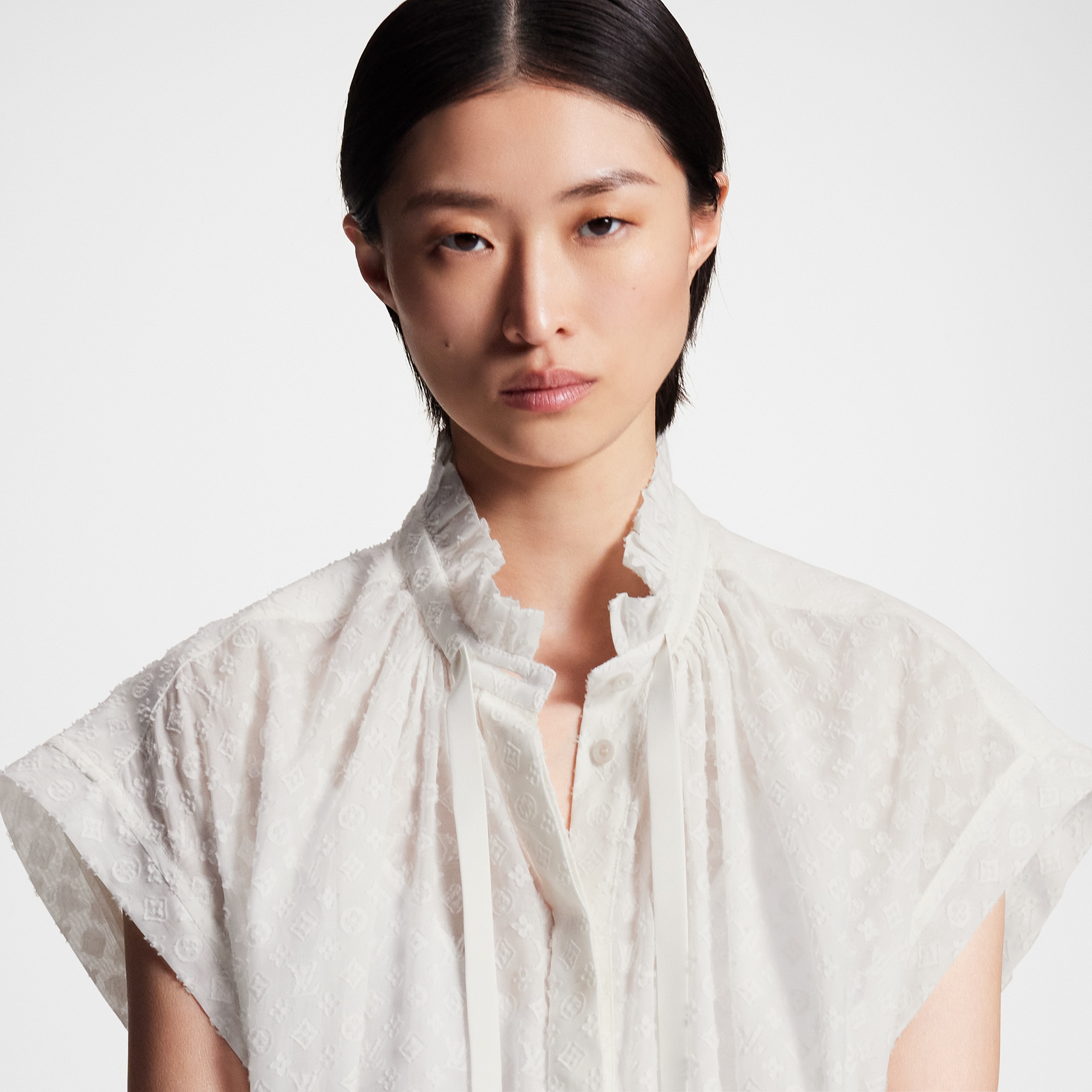 Monogram Fil Coupé Lavaliere Collar Dress - Women - Ready-to-Wear